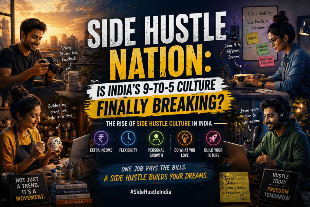 Side Hustle Nation Is India's 9-to-5 Culture Finally Breaking side hustle culture in India