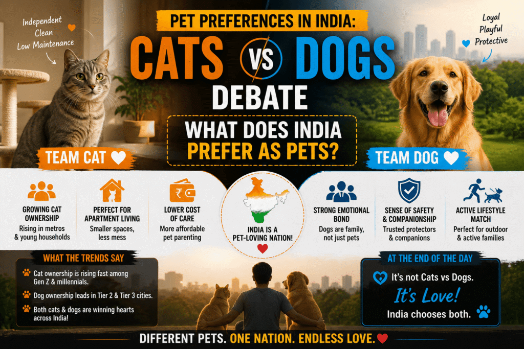 Pet Preferences in India Cats vs Dogs Debate What Does India Prefer as Pets